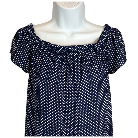 Express Navy On / Off Shoulder Mini Dress  XS  Shift  Date Night Dark Romantic - Picture 4 of 10